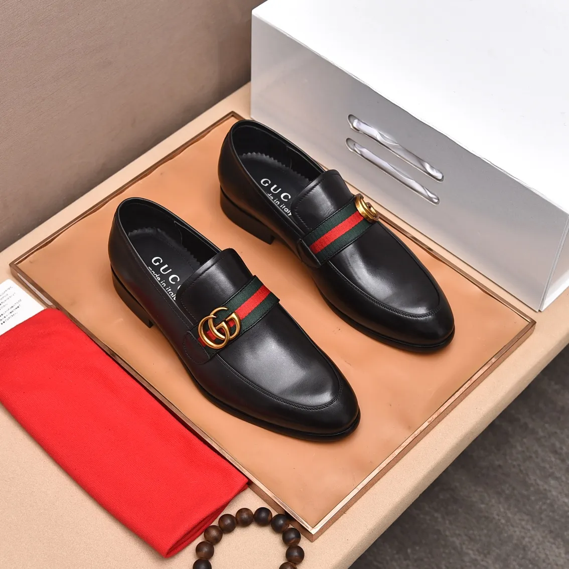 Men's shoes💰540📛📛Original (water-dyed cowhide) Gucci GUCCI official website formal shoes🌀 Italian🇮🇹imported cowhide➕top imported water-dyed cowhide lining💋Finely handmade original bottom, the real thing looks better when photographed in person Standard size 38-44